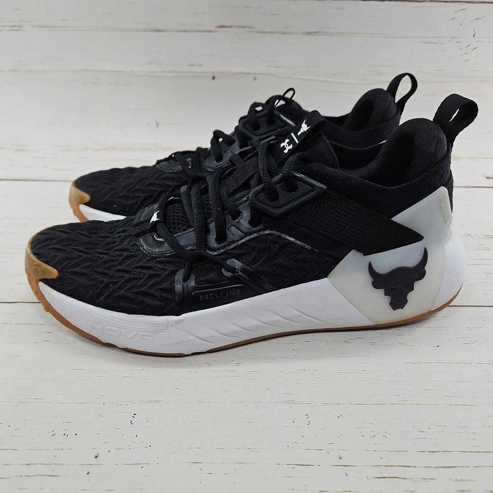 Under Armour Project Rock 6 Mens Size 9 Black Athletic Running Shoes Sneakers